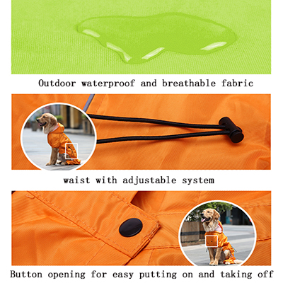 Waterproof Breathable Soft Dog Raincoat